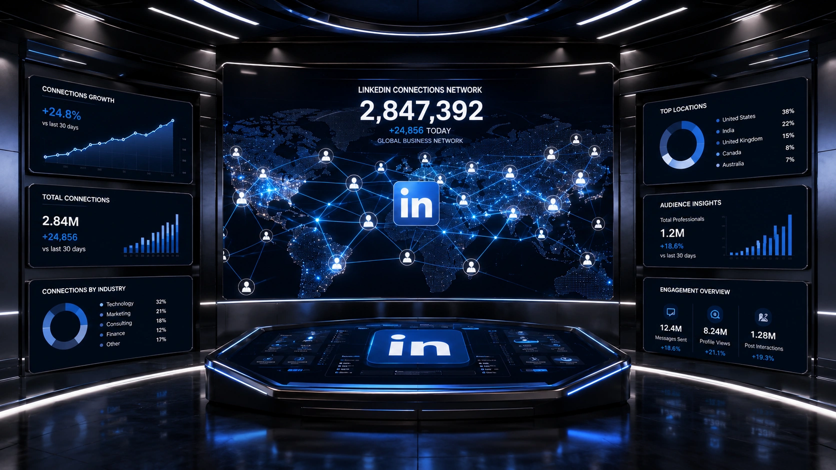 Linkedin Connection Dashboard Analytics